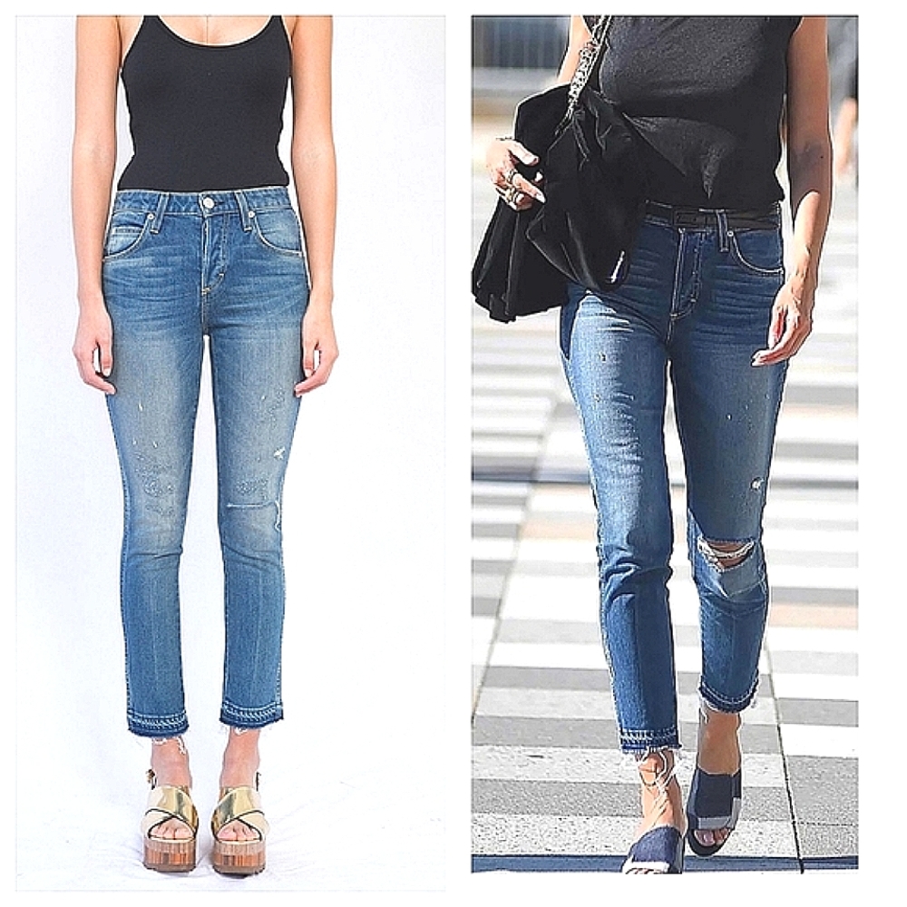 NWT AMO Babe Dive Bar Jeans Straight Flare Ankle Classic sz 24 Great Jeans! NEW!